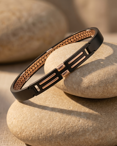 Load image 1 in gallery view. Sleek Rose Gold Bangle