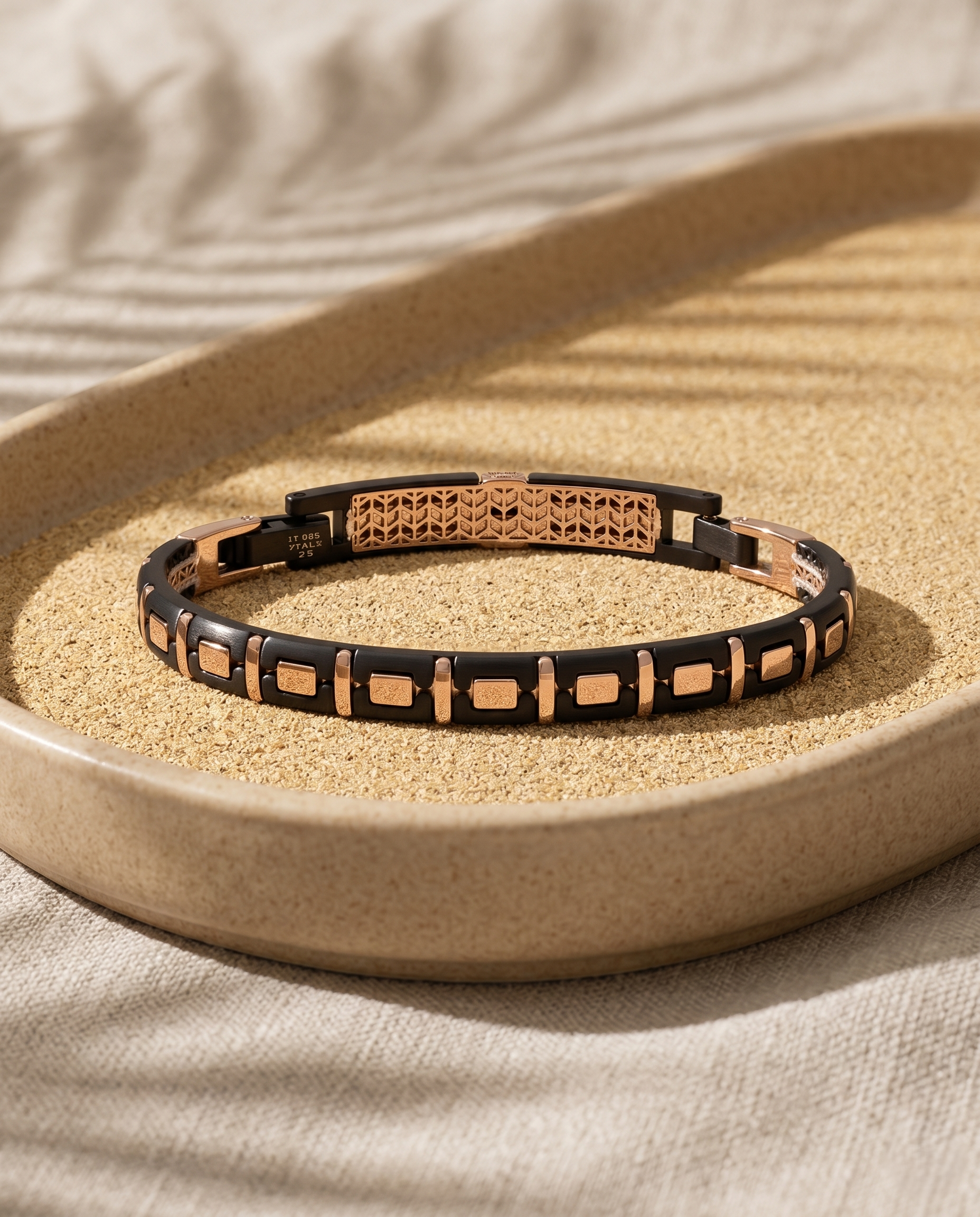 Rose Gold & Black Link Bracelet