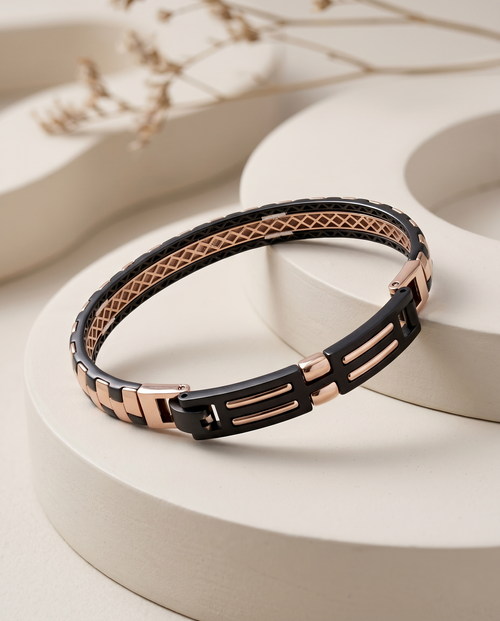 Load image 1 in gallery view. Modern Bicolor Link Bracelet