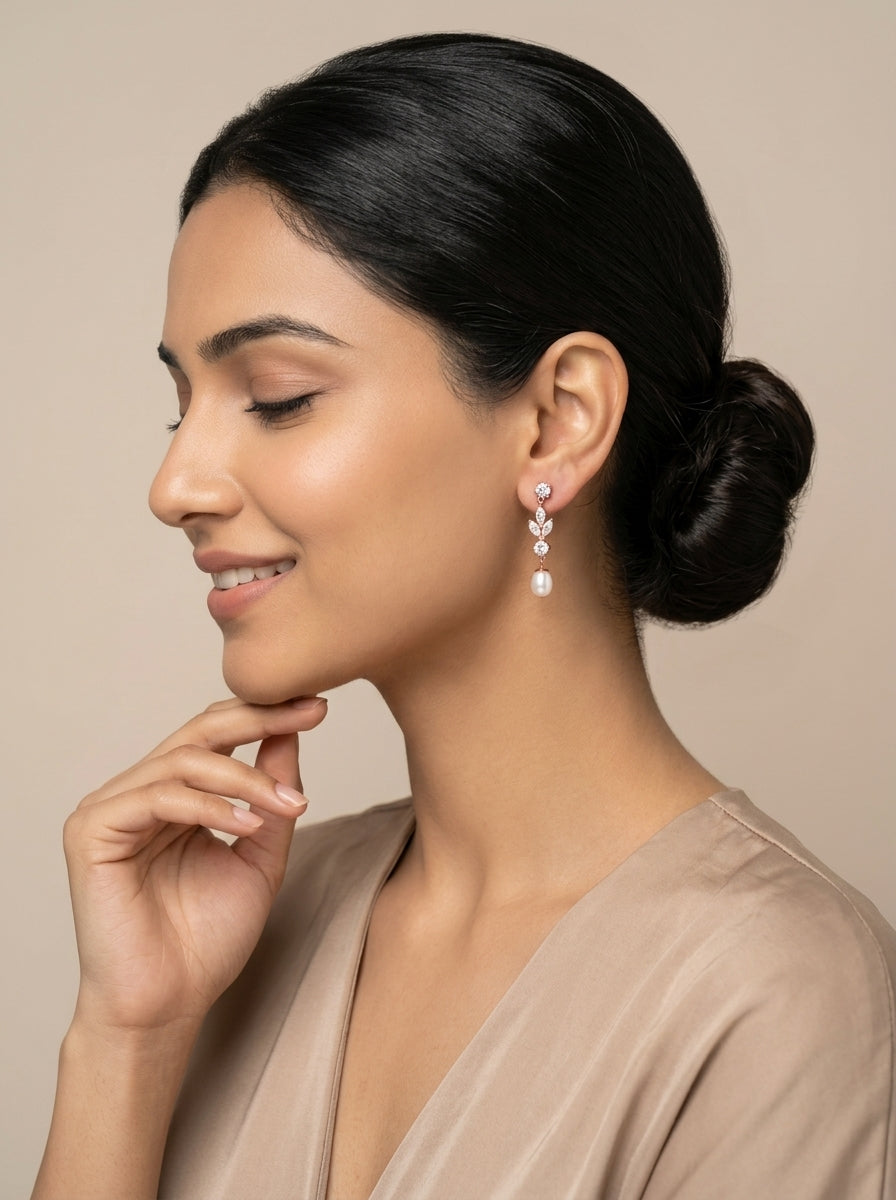 Marquise Vine Pearl Drops