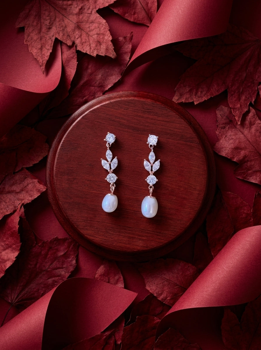 Marquise Vine Pearl Drops