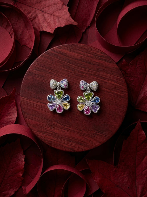 Load image 1 in gallery view. Prism Petal Ribbon Studs