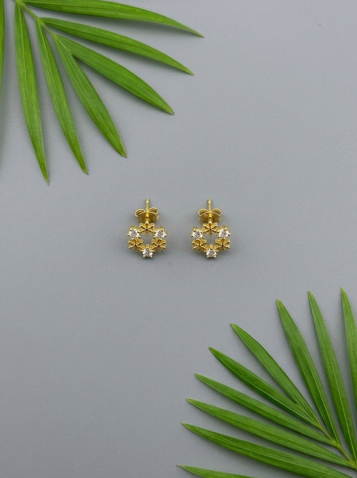 Rose Petal Crown Studs