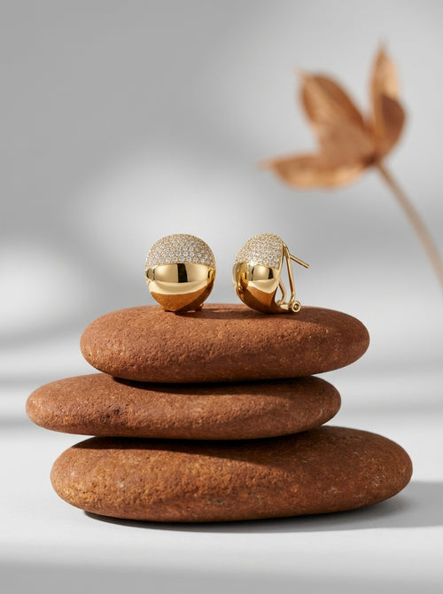 Load image 1 in gallery view. Eclipse Gold Studs