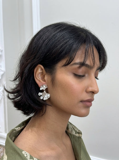 Load image 1 in gallery view. Artisan Botanical Earrings
