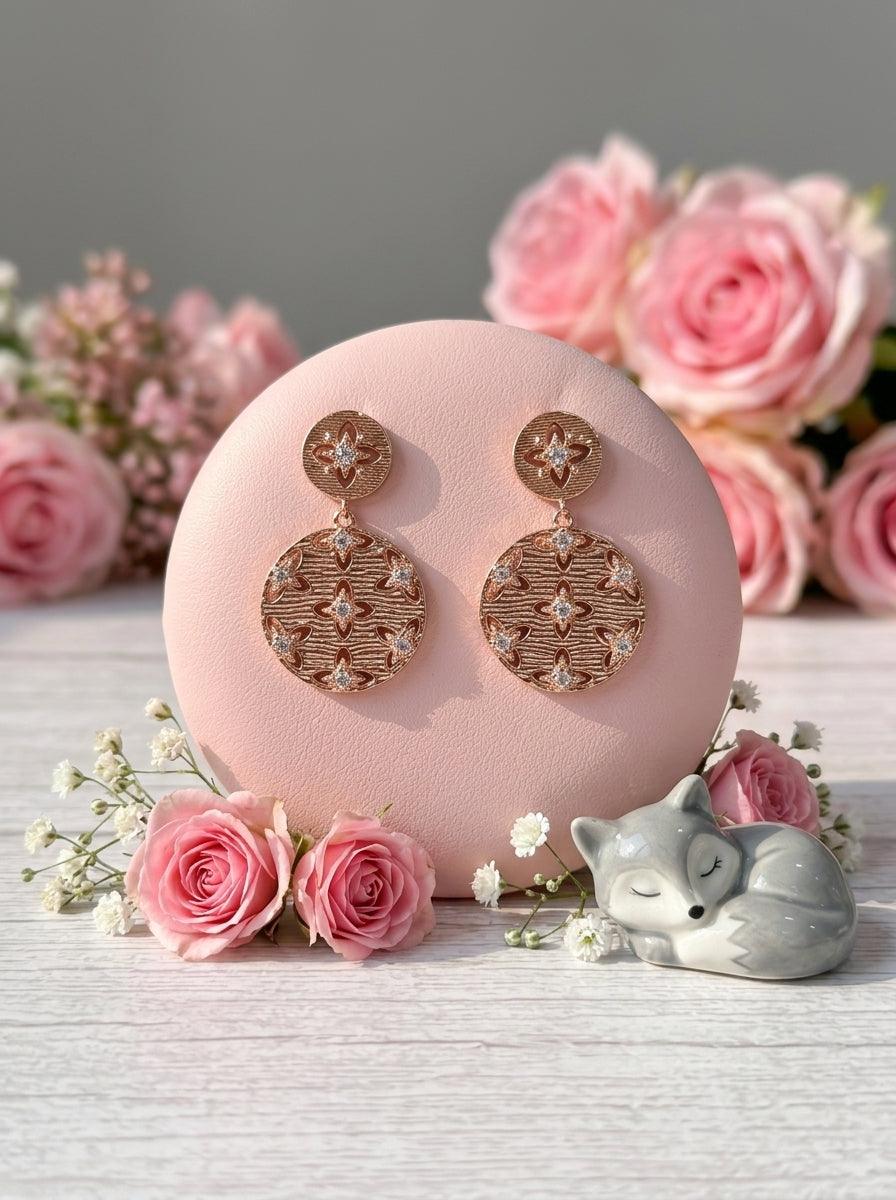 Mystic Charm Rose-Gold Earrings