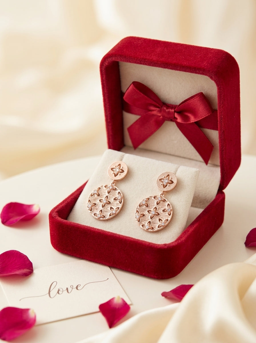 Mystic Charm Rose-Gold Earrings