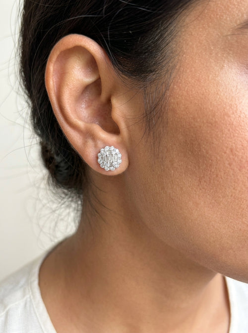 Load image 1 in gallery view. Emerald-Cut Brilliance Studs