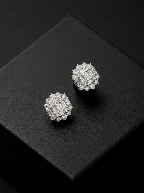 Load image 1 in gallery view. Emerald-Cut Brilliance Studs