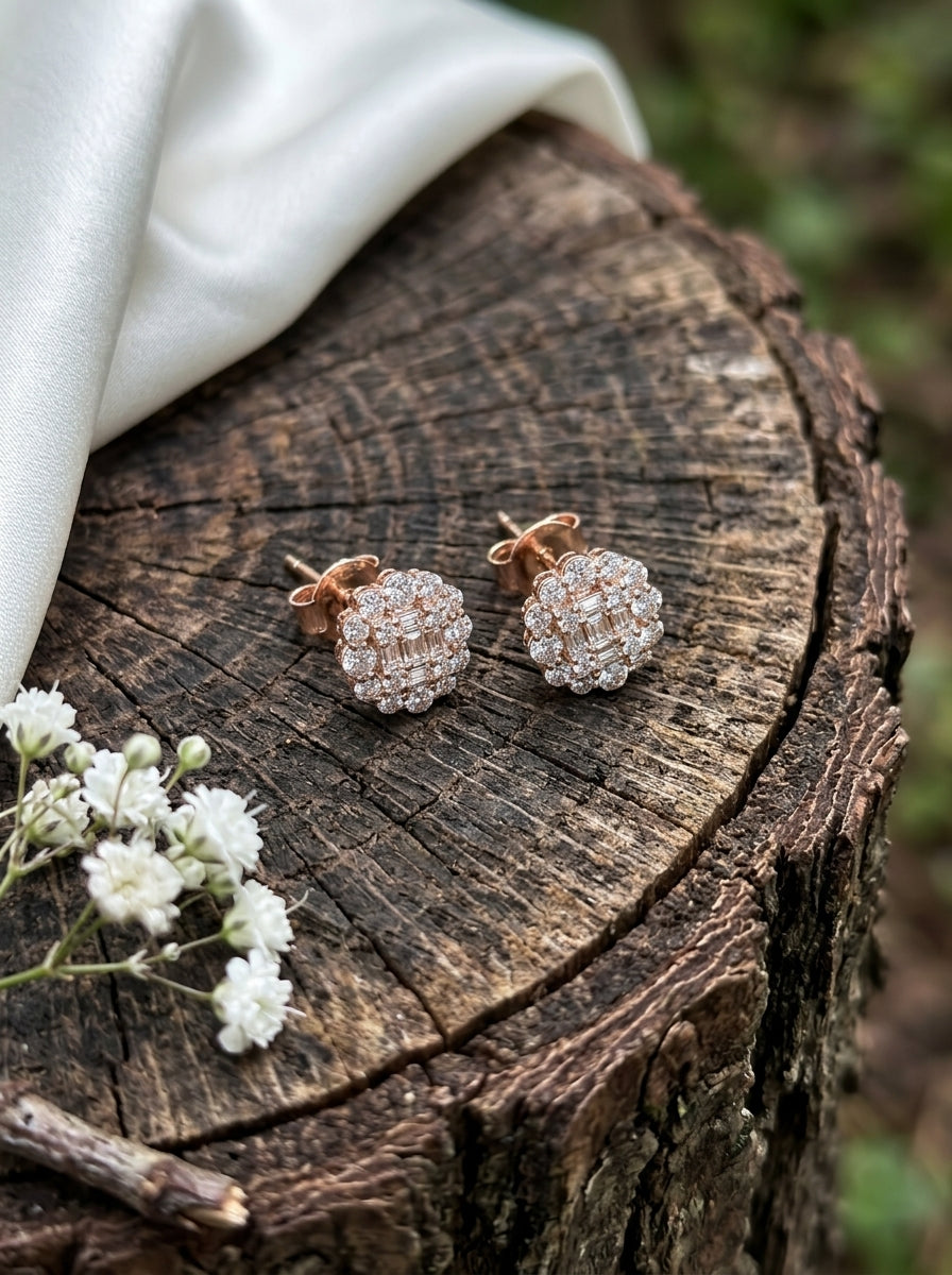 Rose Radiance Statement Studs