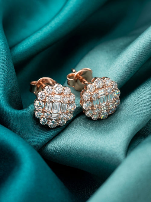 Load image 1 in gallery view. Rose Radiance Statement Studs