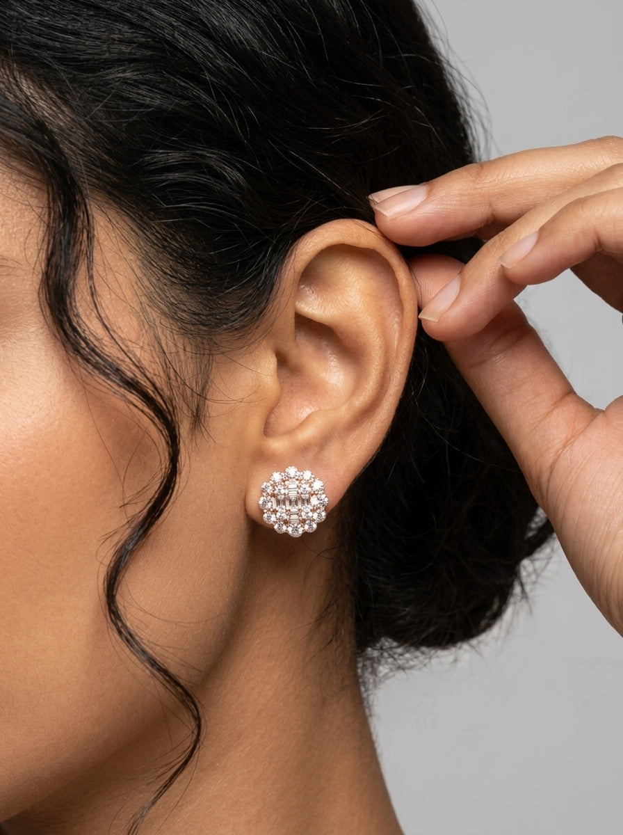 Rose Radiance Statement Studs