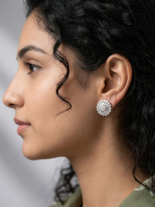 Load image 1 in gallery view. The Grand Bloom Solitaire Studs
