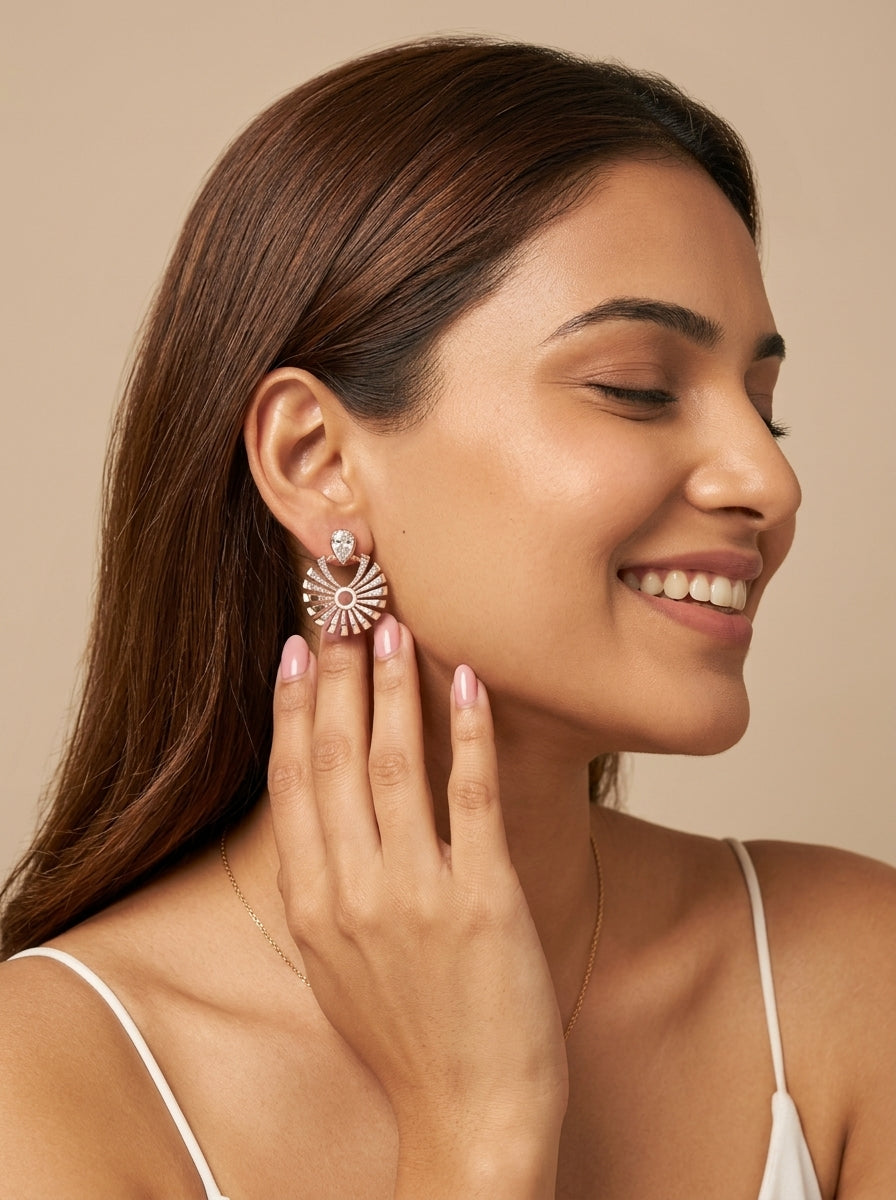 Regal Triple-Tier Earrings