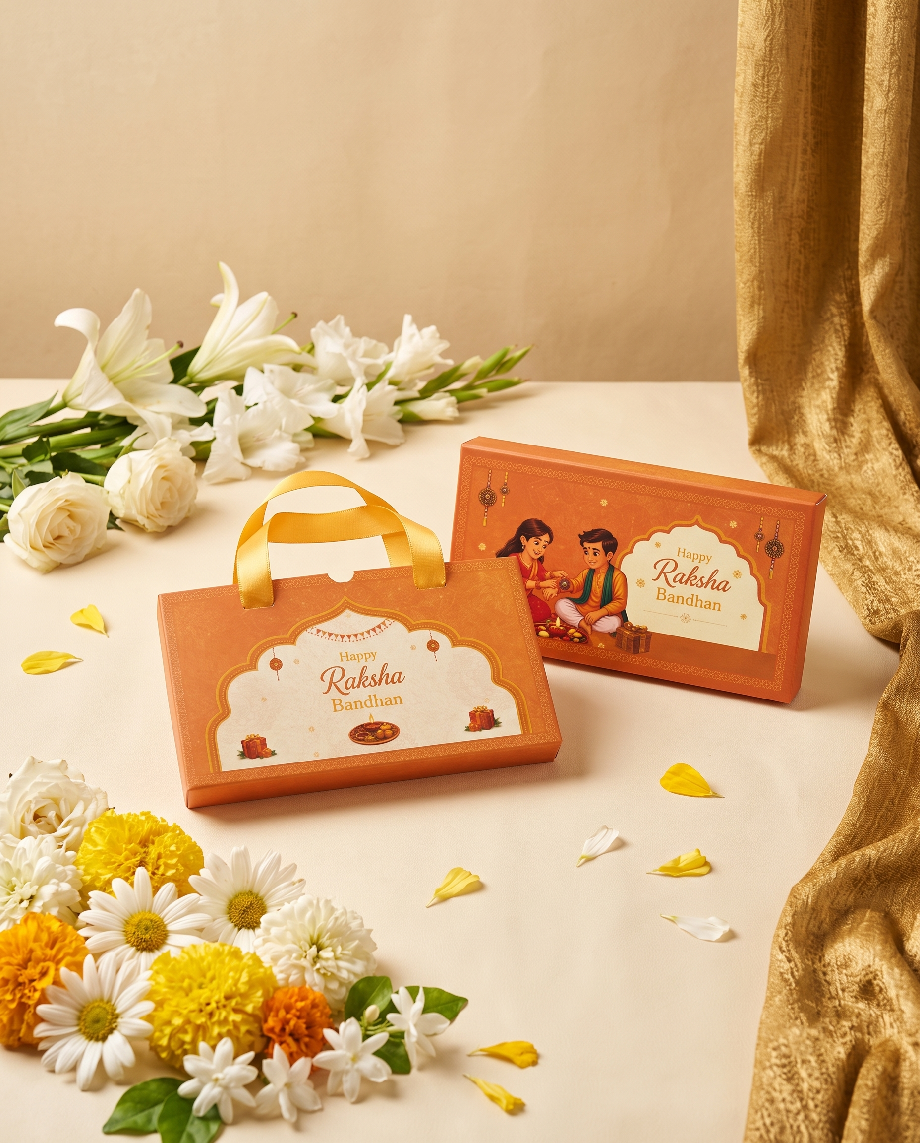 1.5G PURE SILVER COIN RAKHI HAMPER