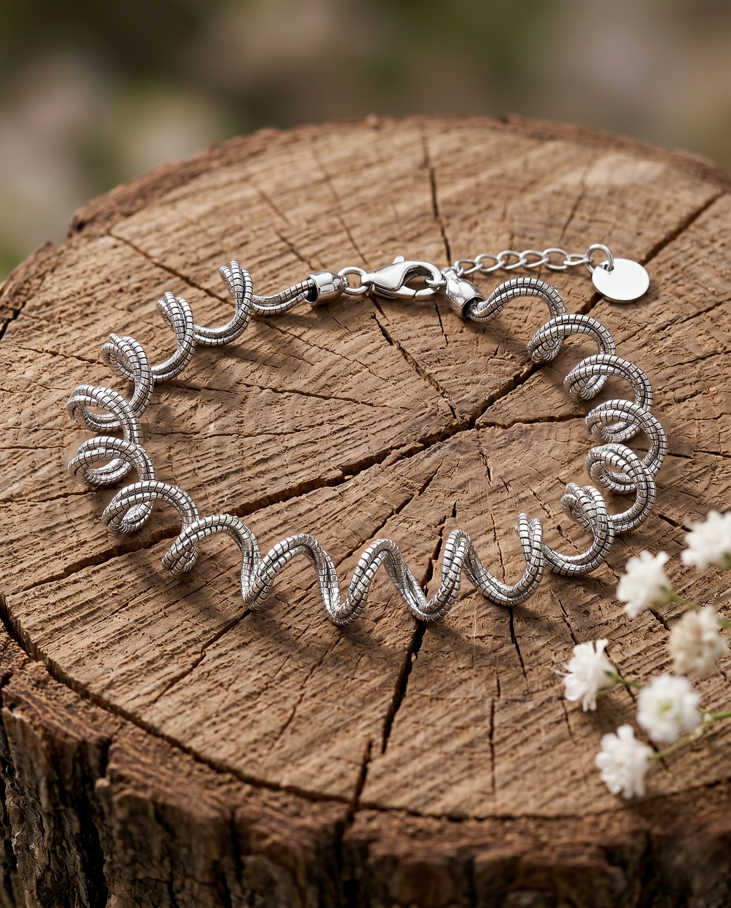 Spiral Silver Bracelet