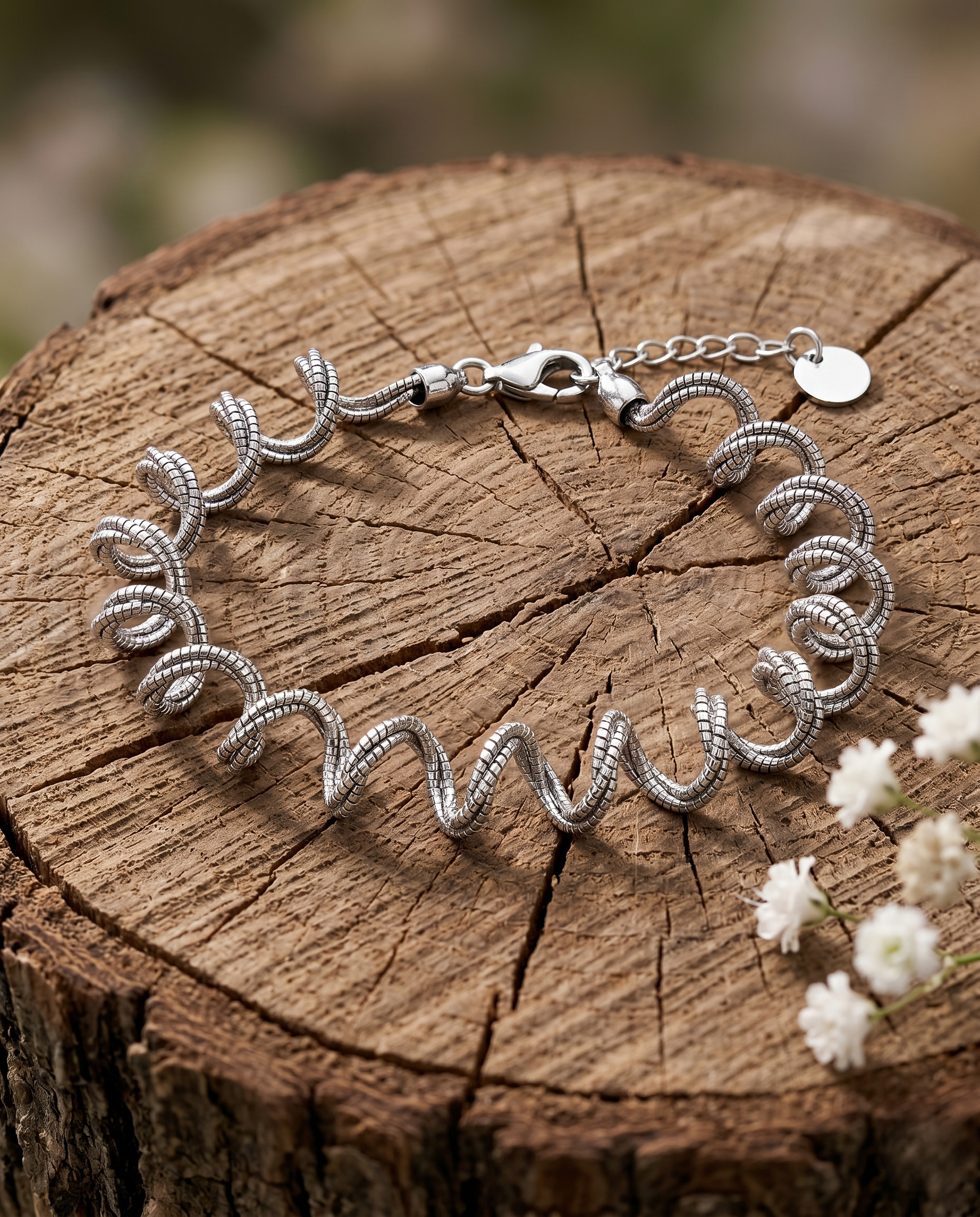 Spiral Silver Bracelet